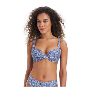 Bar III Women's On The Prowl Bikini Top Navy Size XL 1177